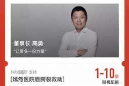 参与腾讯99公益，支持嫣然天使医院唇腭裂救助